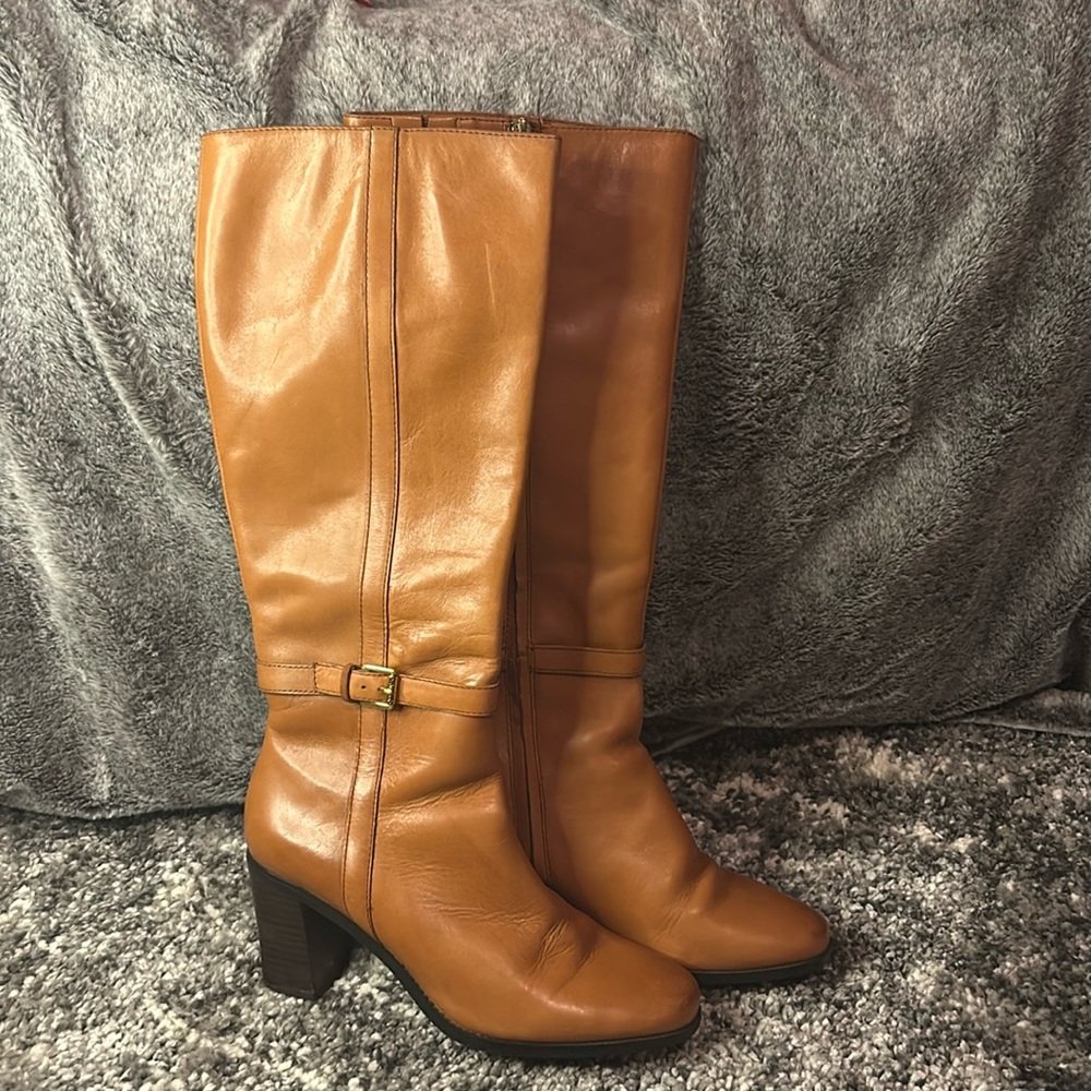 Lauren Ralph Lauren Women’s Clare Brown Knee-High Boots